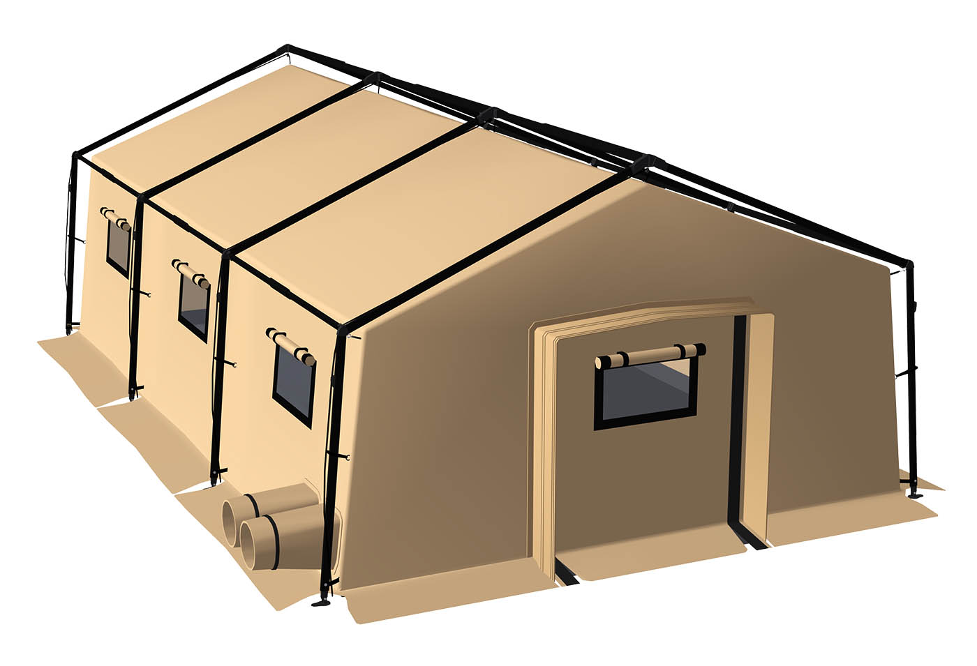 Tente militaire 54 m², modèle V54