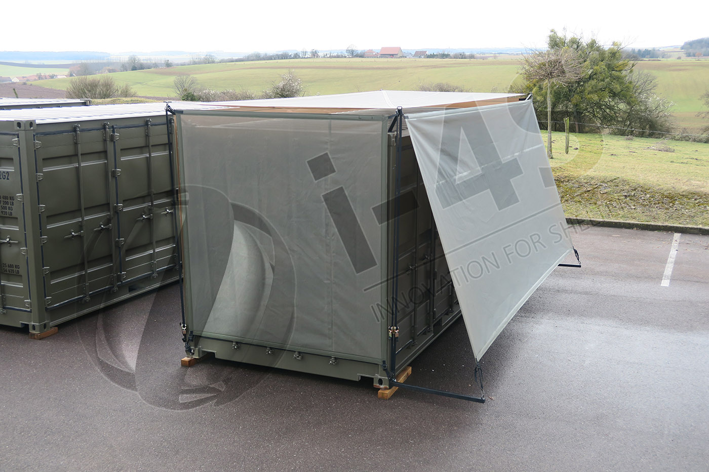 Protection anti-chaleur pour tente militaire, conteneur et équipements sensibles