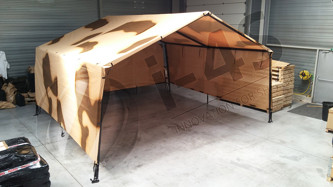Protection anti-chaleur pour tente militaire et équipement sensible
